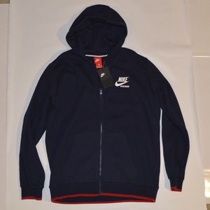 Nike Sportswear Zip Up Hoodie Jacket Navy Blue